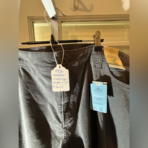 St. John Bays Straight Leg Mid Rise Corduroy Pants-Size 24/3X - Picture 3 of 10